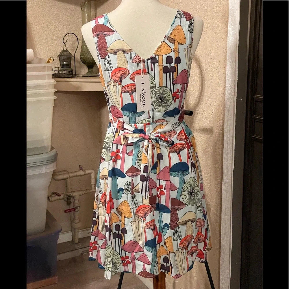 Mushroom Print Dress - Picture 3 of 7